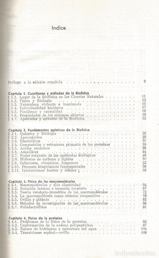 Libros de segunda mano de ciencias: Biof&iacute;sica. M. V. Volkenshtein. Editorial Mir. - Foto 2