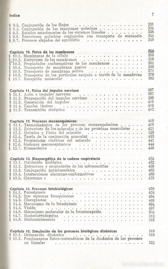 Libros de segunda mano de ciencias: Biof&iacute;sica. M. V. Volkenshtein. Editorial Mir. - Foto 3