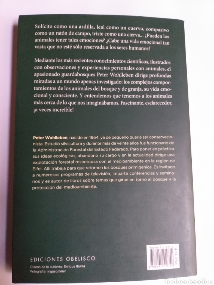 Libros de segunda mano: La vida interior de los animales . Amor duelo compasi&oacute;n Peter Wohlleben - Foto 6