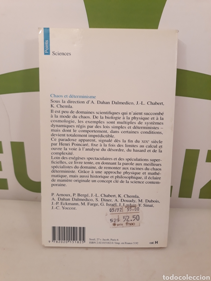 Libros de segunda mano de ciencias: Chaos et determinisme.Inedit Sciences. - Foto 2