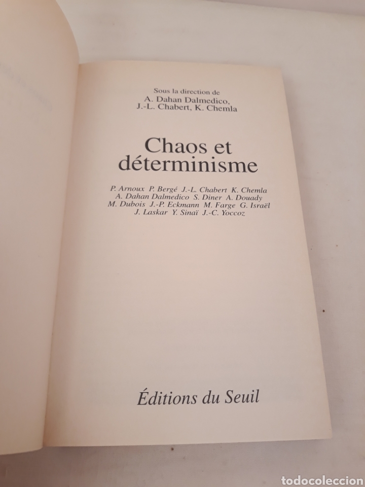 Libros de segunda mano de ciencias: Chaos et determinisme.Inedit Sciences. - Foto 3