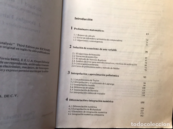 Libros de segunda mano de ciencias: An&aacute;lisis num&eacute;rico. Richar L. Burden - Foto 3
