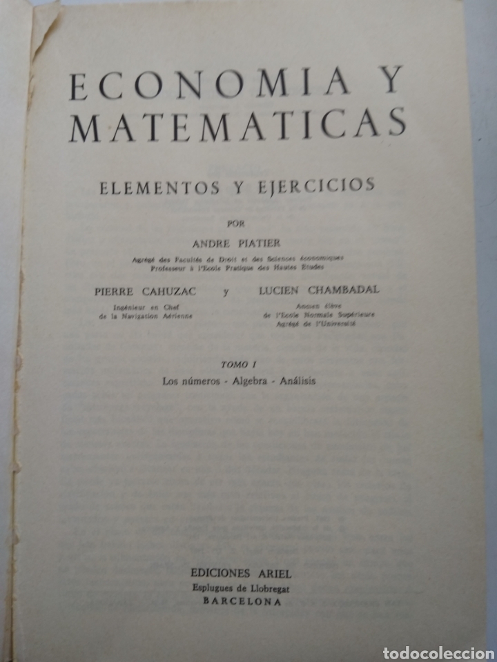 Libros de segunda mano de ciencias: ECONOM&Iacute;A Y MATEM&Aacute;TICAS ELEMENTOS Y EJERCICIOS/VV.AA. - Foto 2