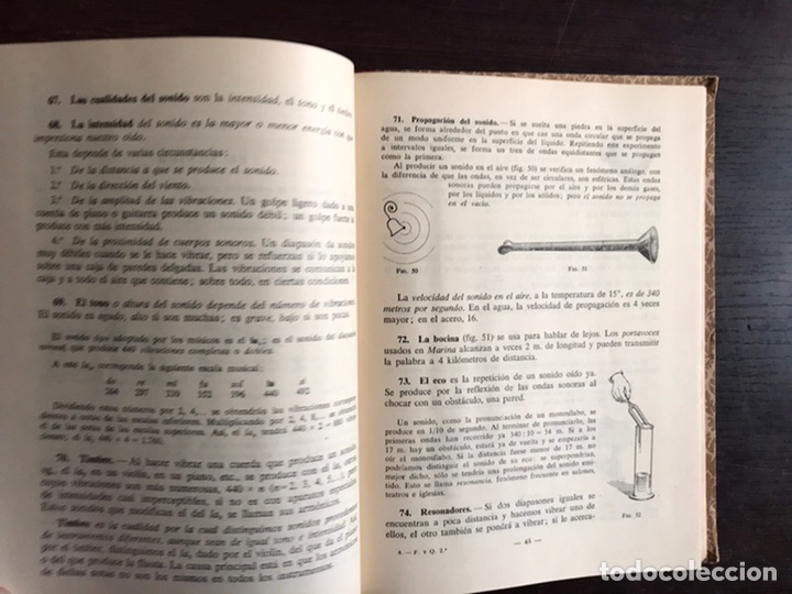 Libros de segunda mano de ciencias: F&iacute;sica y qu&iacute;mica. Segundo curso. Edelvives. 1954. Incluye programa. - Foto 6