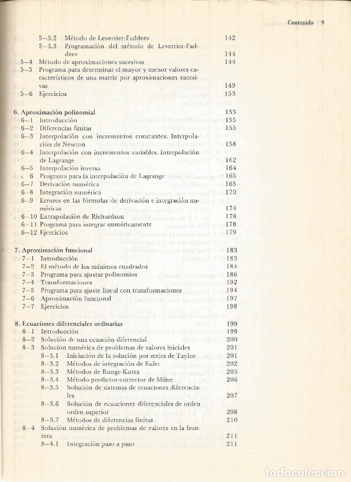 Libros de segunda mano de ciencias: M&eacute;todos num&eacute;ricos. Rodolfo Luthe, Antonio Olvera, Fernando Schutz. - Foto 3