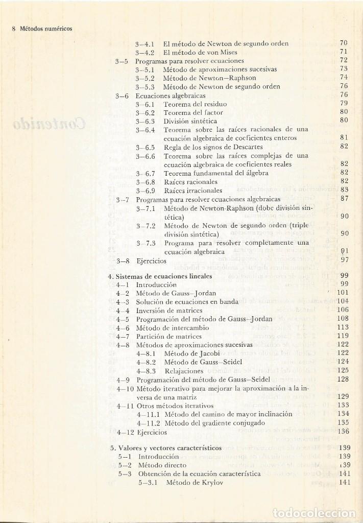 Libros de segunda mano de ciencias: M&eacute;todos num&eacute;ricos. Rodolfo Luthe, Antonio Olvera, Fernando Schutz. - Foto 4