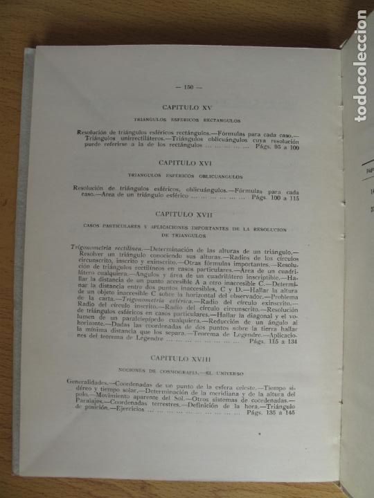 Libros de segunda mano de ciencias: TRIGONOMETR&Iacute;A RECTIL&Iacute;NEA Y ESF&Eacute;RICA.- M. AVELLO UGALDE.- DOSSAT.S.A. 1947 - Foto 3