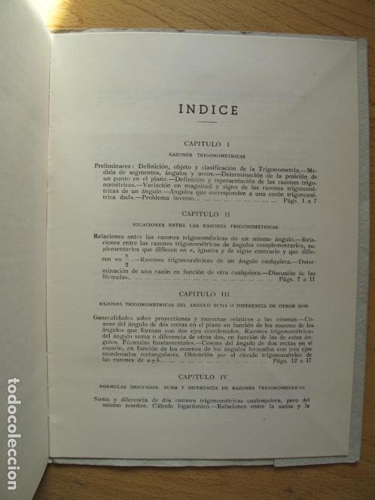 Libros de segunda mano de ciencias: TRIGONOMETR&Iacute;A RECTIL&Iacute;NEA Y ESF&Eacute;RICA.- M. AVELLO UGALDE.- DOSSAT.S.A. 1947 - Foto 5