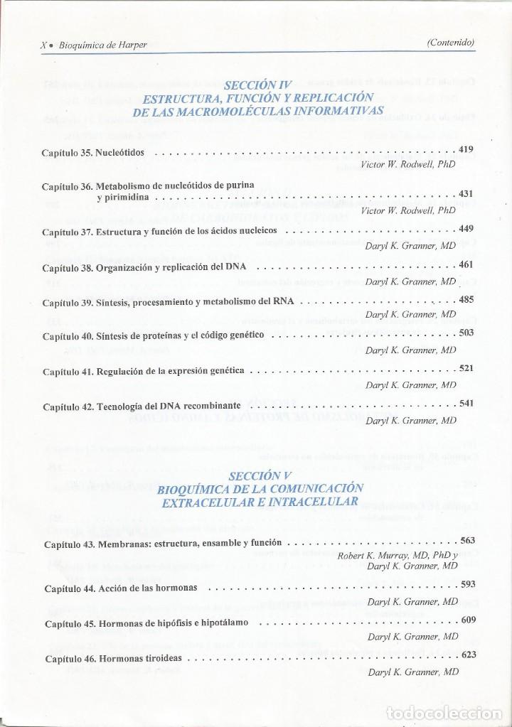 Libros de segunda mano de ciencias: Bioqu&iacute;mica de Harper. Varios autores. - Foto 6