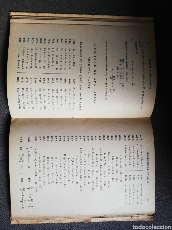 Libros de segunda mano de ciencias: Algebra y Trigonometria - Ediciones Bru&ntilde;o - Sexta edici&oacute;n - 1951 - Foto 4