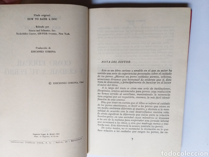 Libros de segunda mano: C&oacute;mo educar y cuidar a tu perro .James R. Kinney . . . Perros mascotas animales - Foto 8