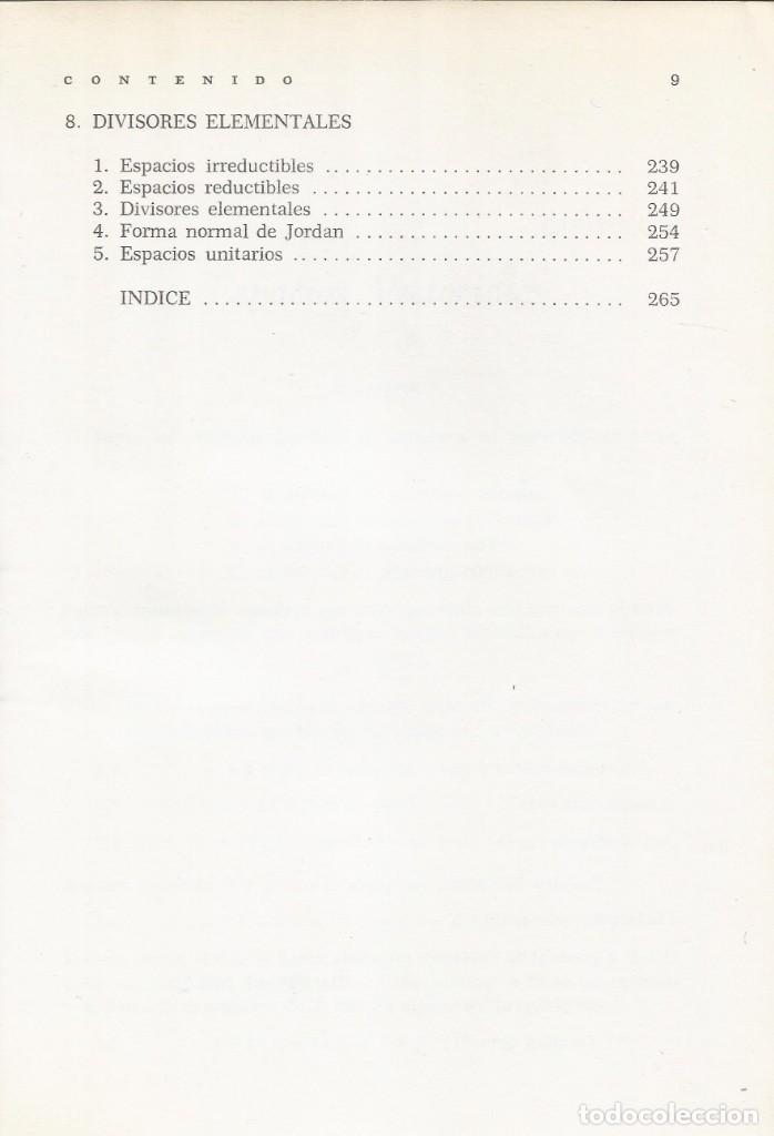 Libros de segunda mano de ciencias: &Aacute;lgebra lineal. Richard E. Johnson. - Foto 4