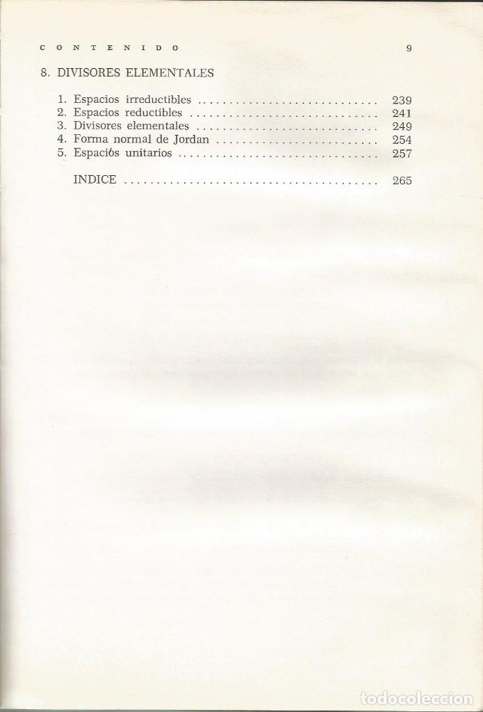 Libros de segunda mano de ciencias: &Aacute;lgebra lineal. Richard E. Johnson. Cuarta impresi&oacute;n. - Foto 4