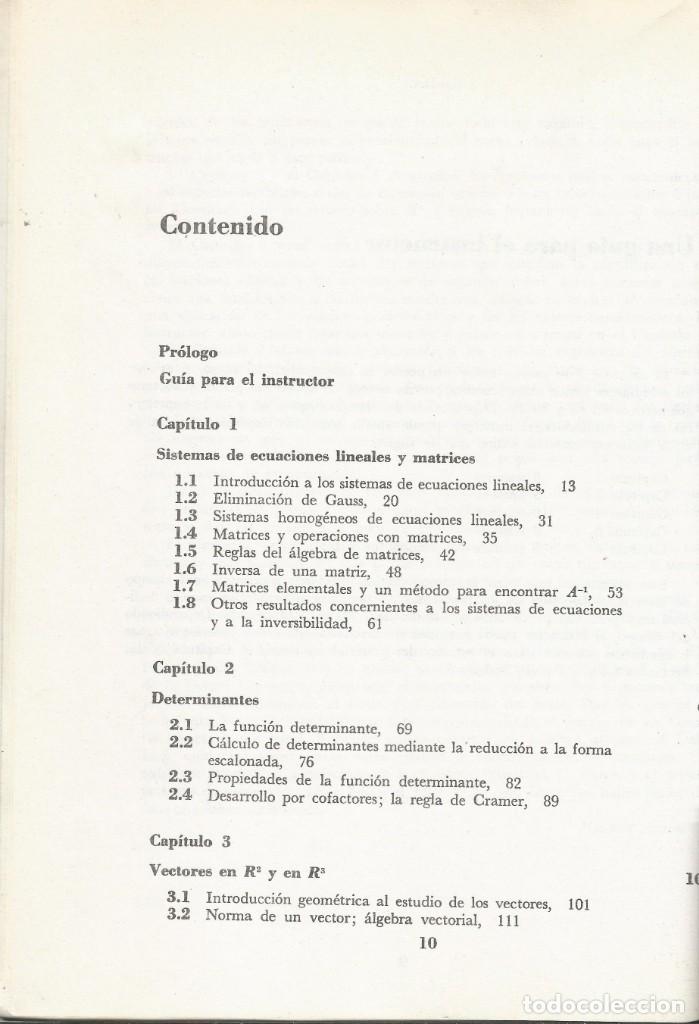 Libros de segunda mano de ciencias: &Aacute;lgebra lineal. Howard Anton. 3a. reimpresi&oacute;n. - Foto 2