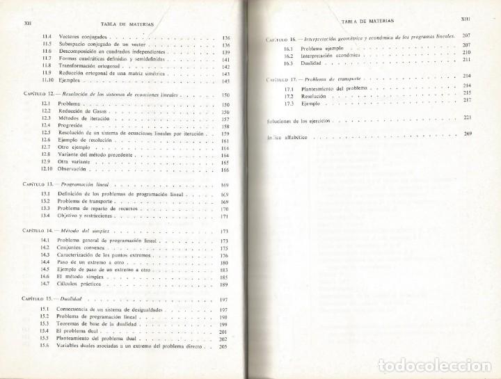 Libros de segunda mano de ciencias: &Aacute;lgebra lineal y programaci&oacute;n lineal. J. Acher. - Foto 4