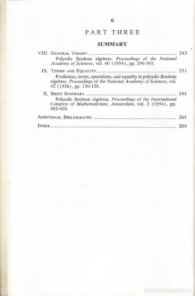Libros de segunda mano de ciencias: L&oacute;gica algebraica. Paul R. Halmos. - Foto 3