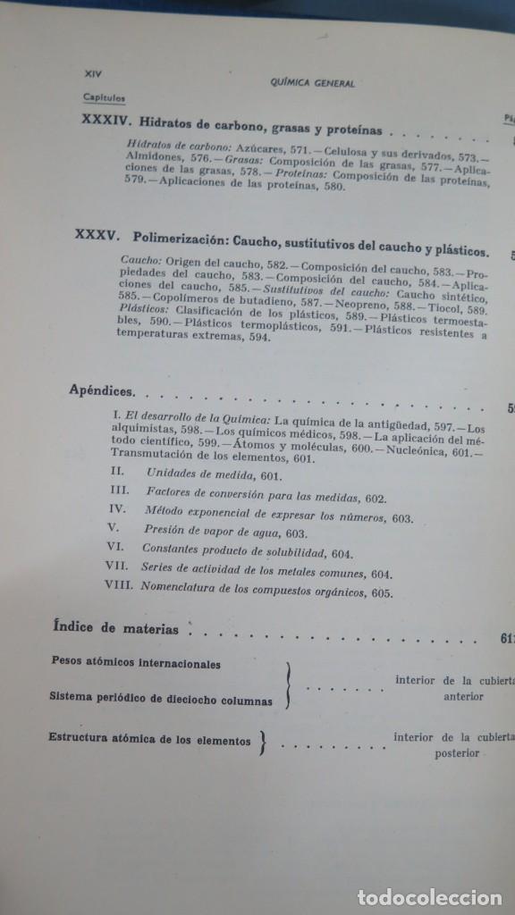 Libros de segunda mano de ciencias: QU&Iacute;MICA GENERAL. VV.AA. ALHAMBRA - Foto 7