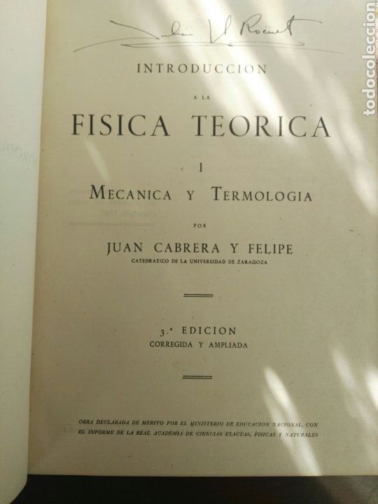 Libros de segunda mano de ciencias: Libro, Introducci&oacute;n a la F&iacute;sica Te&oacute;rica 1947 - Foto 2
