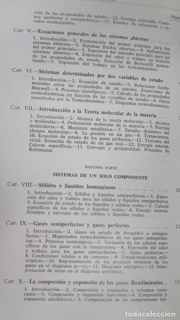 Libros de segunda mano de ciencias: TERMODINAMICA. P. PEREZ DEL NOTARIO - Foto 3