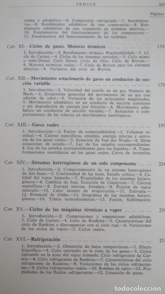 Libros de segunda mano de ciencias: TERMODINAMICA. P. PEREZ DEL NOTARIO - Foto 4