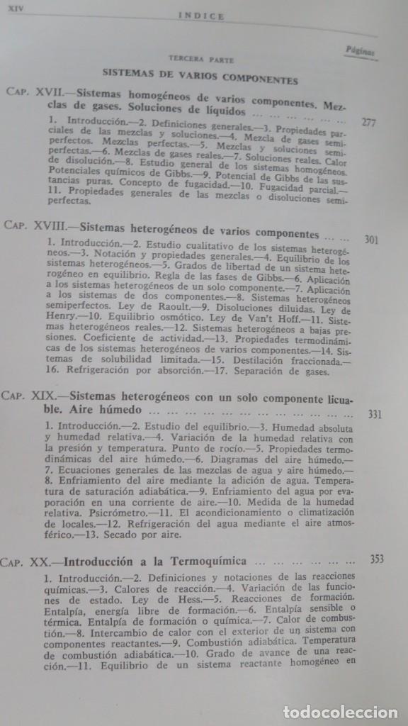 Libros de segunda mano de ciencias: TERMODINAMICA. P. PEREZ DEL NOTARIO - Foto 5
