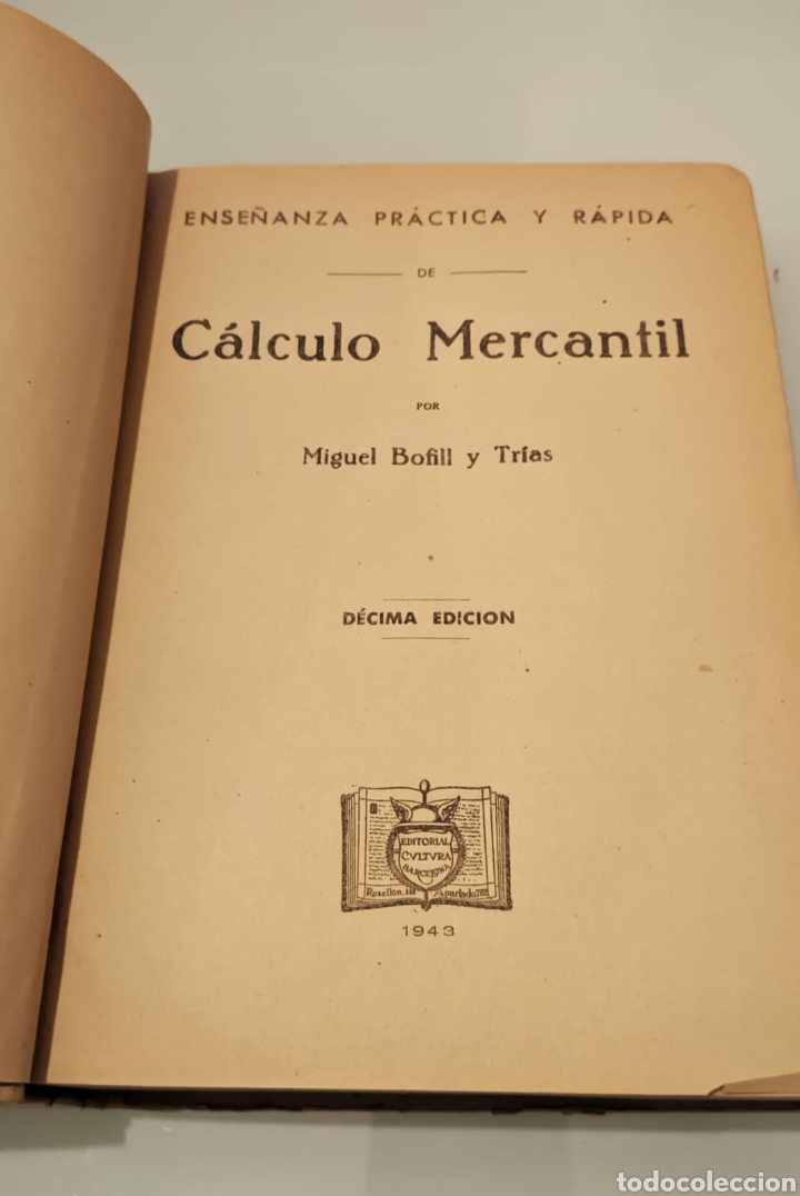Libros de segunda mano de ciencias: C&aacute;lculo mercantil M Bofill y Trias - Foto 2