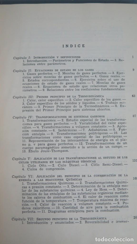 Libros de segunda mano de ciencias: 1951.- TERMODINAMICA TECNICA. ALEJANDRO ESTRADA - Foto 2