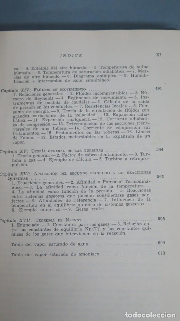 Libros de segunda mano de ciencias: 1951.- TERMODINAMICA TECNICA. ALEJANDRO ESTRADA - Foto 4