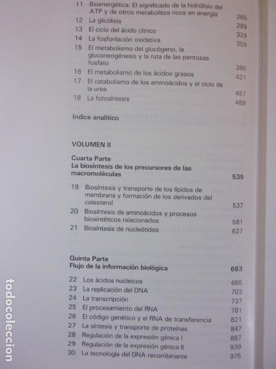 Libros de segunda mano de ciencias: BIOQU&Iacute;MICA / DAVID RAWN / 1989. INTERAMERICANA / 2 TOMOS - Foto 3