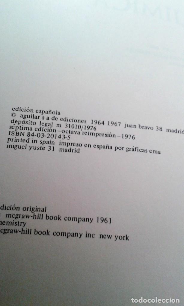 Libros de segunda mano de ciencias: QUIMICA SIENKO PLANE  AGUILAR - Foto 3