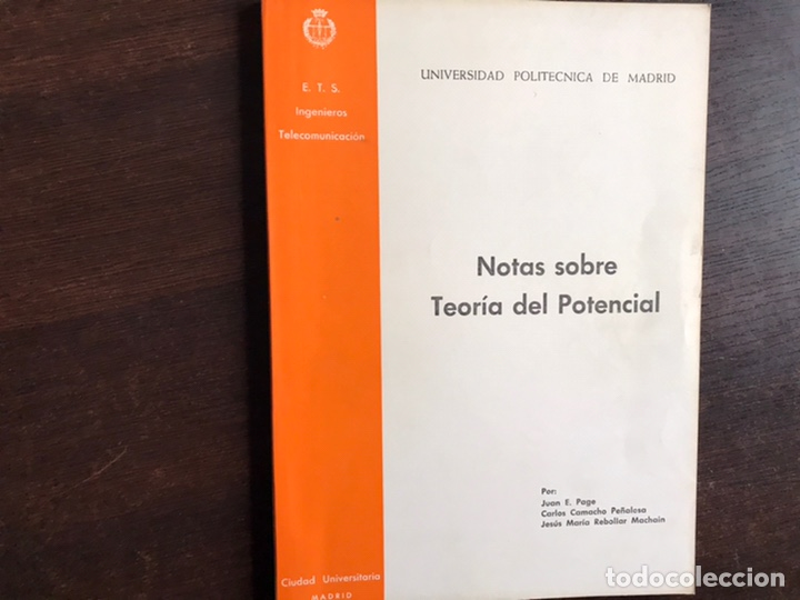 Libros de segunda mano de ciencias: Notas sobre teor&iacute;a del potencial. Juan E. Page - Foto 1
