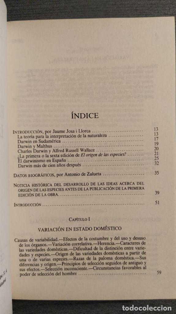 Libros de segunda mano: El origen de las especies  Charles Darwin  Colecci&oacute;n Austral - Foto 5