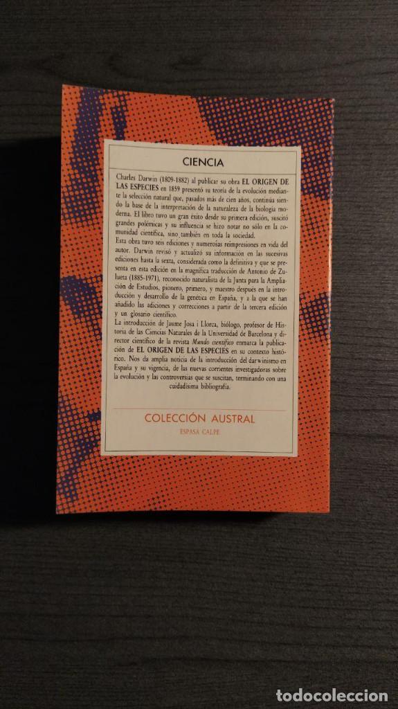 Libros de segunda mano: El origen de las especies  Charles Darwin  Colecci&oacute;n Austral - Foto 11