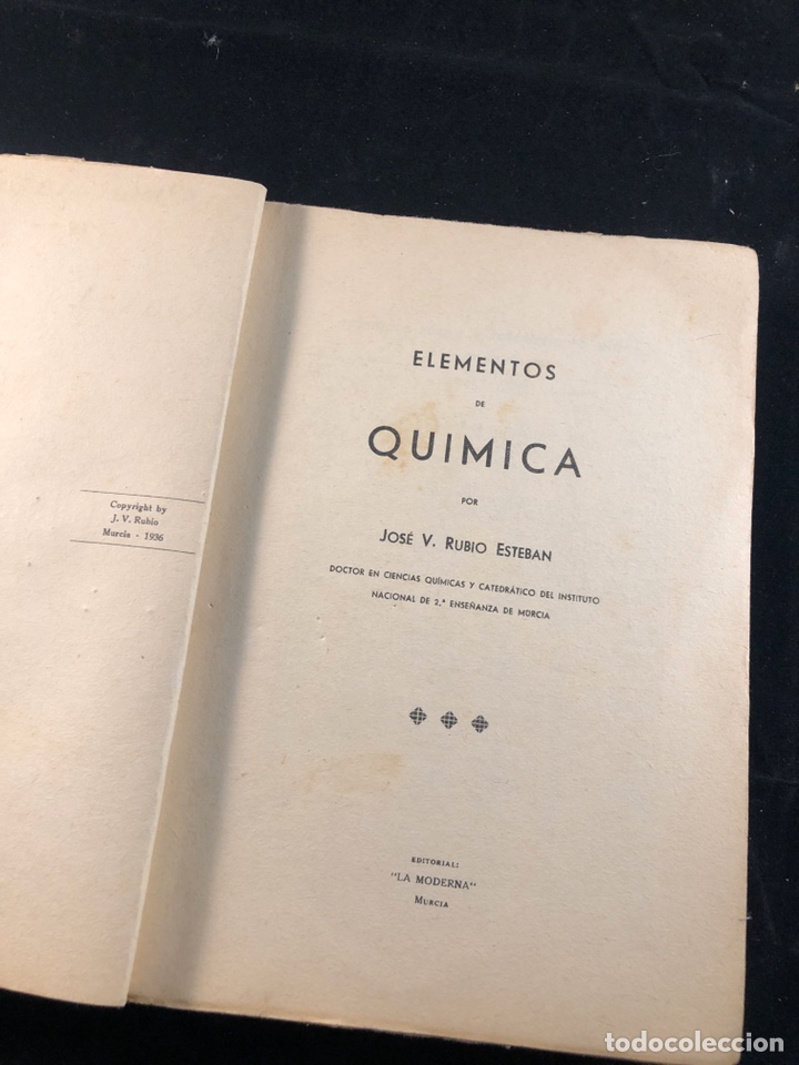 Libros de segunda mano de ciencias: Elementos de Qu&iacute;mica - Foto 2