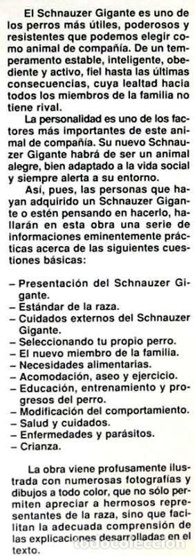 Libros de segunda mano: EL SCHNAUZER GIGANTE - ARTHUR L. LOCKLEY - ED. HISPANO EUROPEA 1995 - VER INDICE - Foto 2