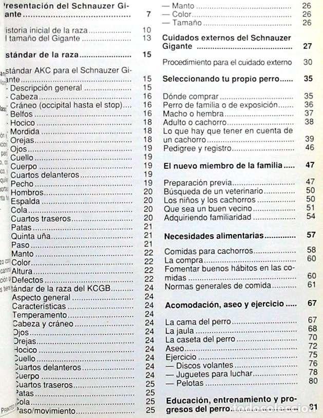 Libros de segunda mano: EL SCHNAUZER GIGANTE - ARTHUR L. LOCKLEY - ED. HISPANO EUROPEA 1995 - VER INDICE - Foto 3