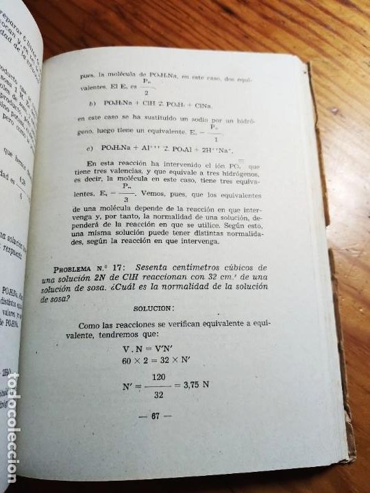 Libros de segunda mano de ciencias: Ejercicios y problemas de qu&iacute;mica. Textos E. P. 1959. - Foto 5