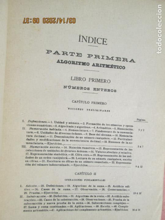 Libros de segunda mano de ciencias: ARITM&Eacute;TICA - SALINAS Y BENITEZ - HERNANDO MADRID 1943. - Foto 4