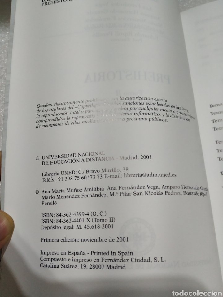Libros de segunda mano: PREHISTORIA. UNED. 2 tomos. Nuevos - Foto 3