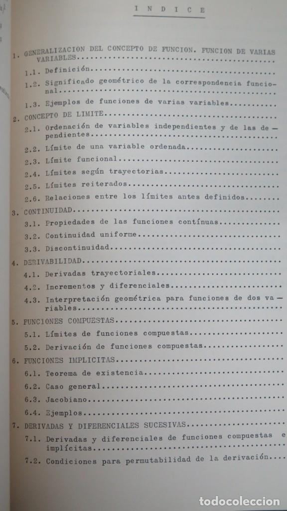 Libros de segunda mano de ciencias: LECCIONES SOBRE FUNCIONES DE VARIAS VARIABLES. JOSE LUIS LOPEZ RUIZ - Foto 3
