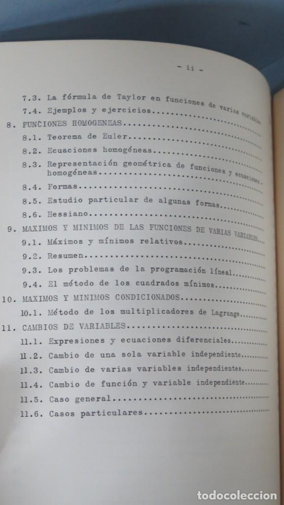 Libros de segunda mano de ciencias: LECCIONES SOBRE FUNCIONES DE VARIAS VARIABLES. JOSE LUIS LOPEZ RUIZ - Foto 4