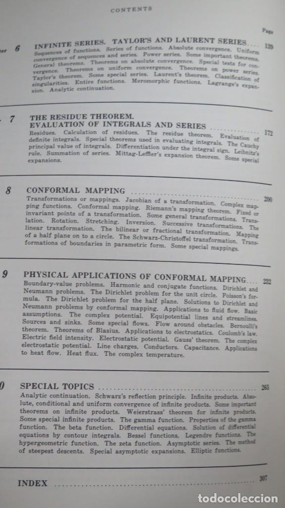 Libros de segunda mano de ciencias: THEORY AND PROBLEMS OF COMPLEX VARIABLES. SPIEGEL - Foto 4