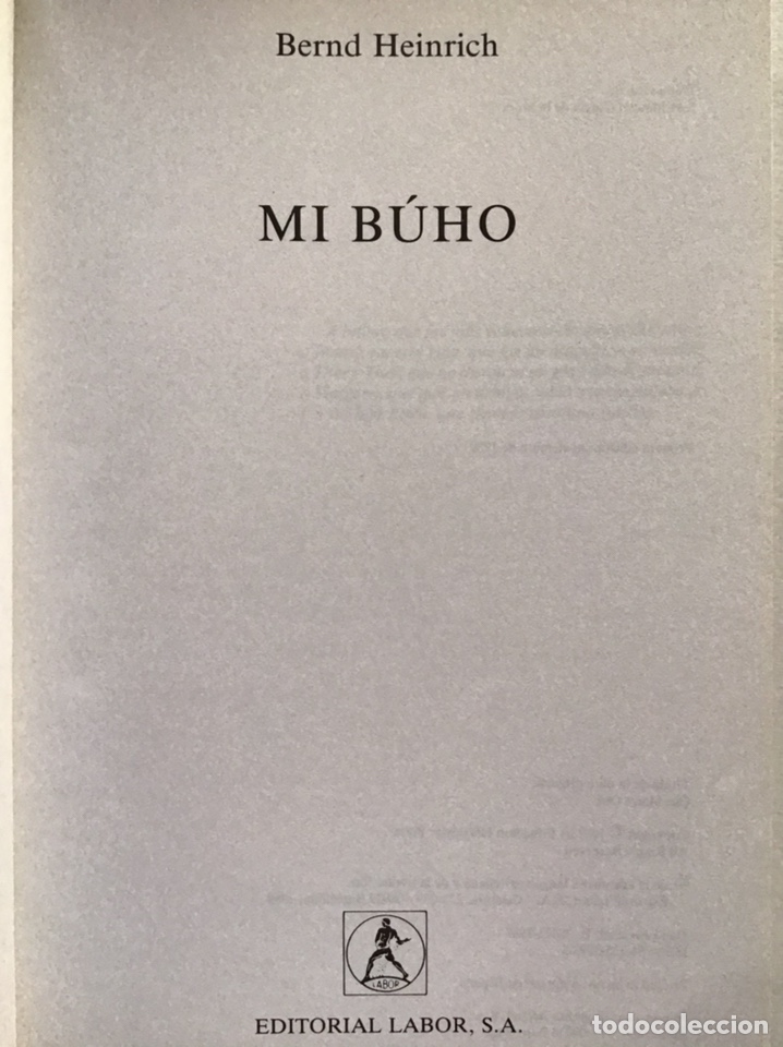 Libros de segunda mano: MI B&Uacute;HO / BERND HEINRICH / LABOR - Foto 2