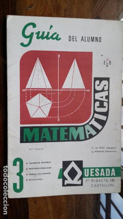 Libros de segunda mano de ciencias: Gu&iacute;a del alumno. 7 EGB. Matem&aacute;ticas.1978 - Foto 1