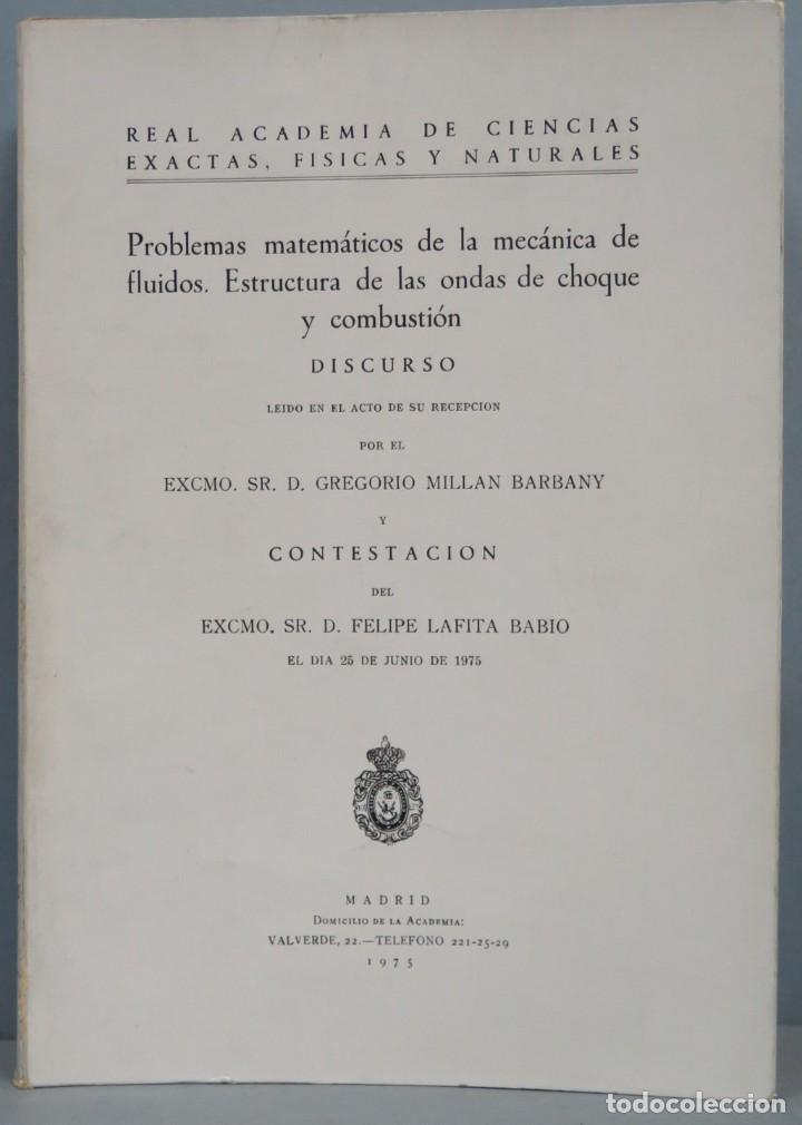 Libros de segunda mano de ciencias: PROBLEMAS MATEMATICOS DE LA MECANICA DE FLUIDOS. ESTRUCTURA DE LAS ONDAS DE CHOQUE Y COMBUSTION. DED - Foto 1