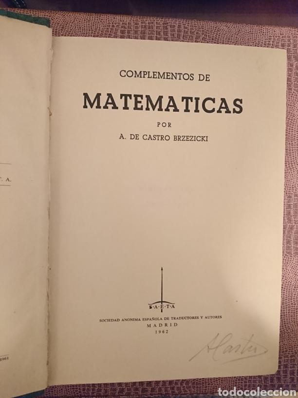 Libros de segunda mano de ciencias: Complementos de matem&aacute;ticas - Foto 1