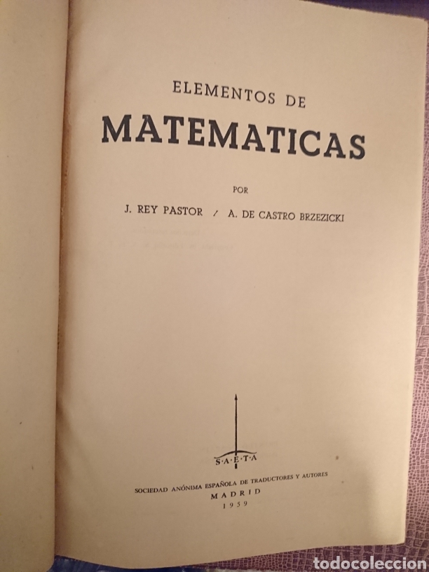 Libros de segunda mano de ciencias: Elementos de matem&aacute;ticas - Foto 2