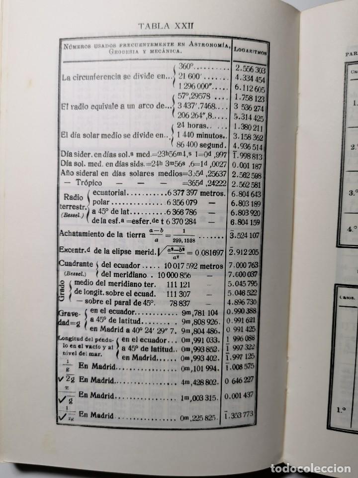 Libros de segunda mano de ciencias: TABLAS DE LOS LOGARITMOS VULGARES. (VICENTE VAZQUEZ QUEIPO) - Foto 4