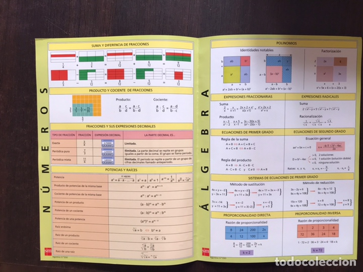 Libros de segunda mano de ciencias: Ficha plastificada. Funciones, estad&iacute;sticas y probabilidades, &aacute;lgebra y geometr&iacute;a - Foto 2