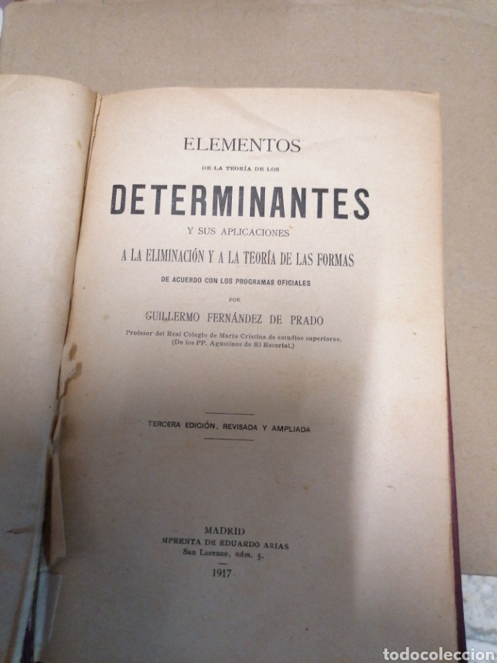 Libros de segunda mano de ciencias: Elementos de la teor&iacute;a de los determinantes - Foto 2